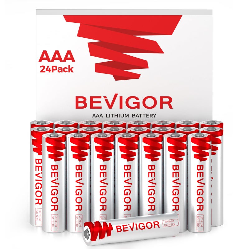 BEVIGOR AAA Lithium Batteries, 24Pack Lithium Iron Triple A Batteries, 1.5V 1200mAh Longer Lasting AAA Batteries for Flashlight, Toys, Remote Control, Non-Rechargeable - Image 1